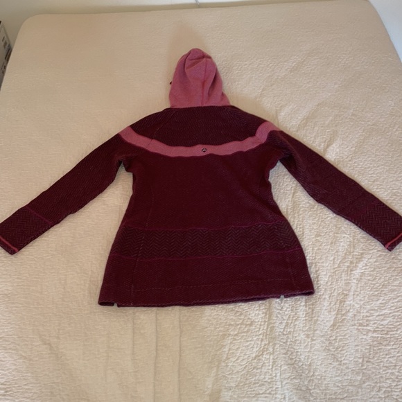 Prana Hooded Longline Wool Blend Top - Picture 4 of 5